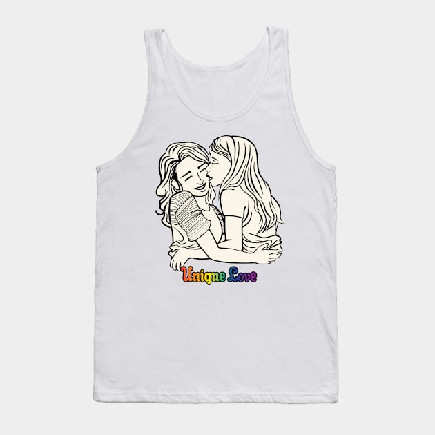 lgbt, unique love, lesbian Tank Top by ThyShirtProject - Affiliate